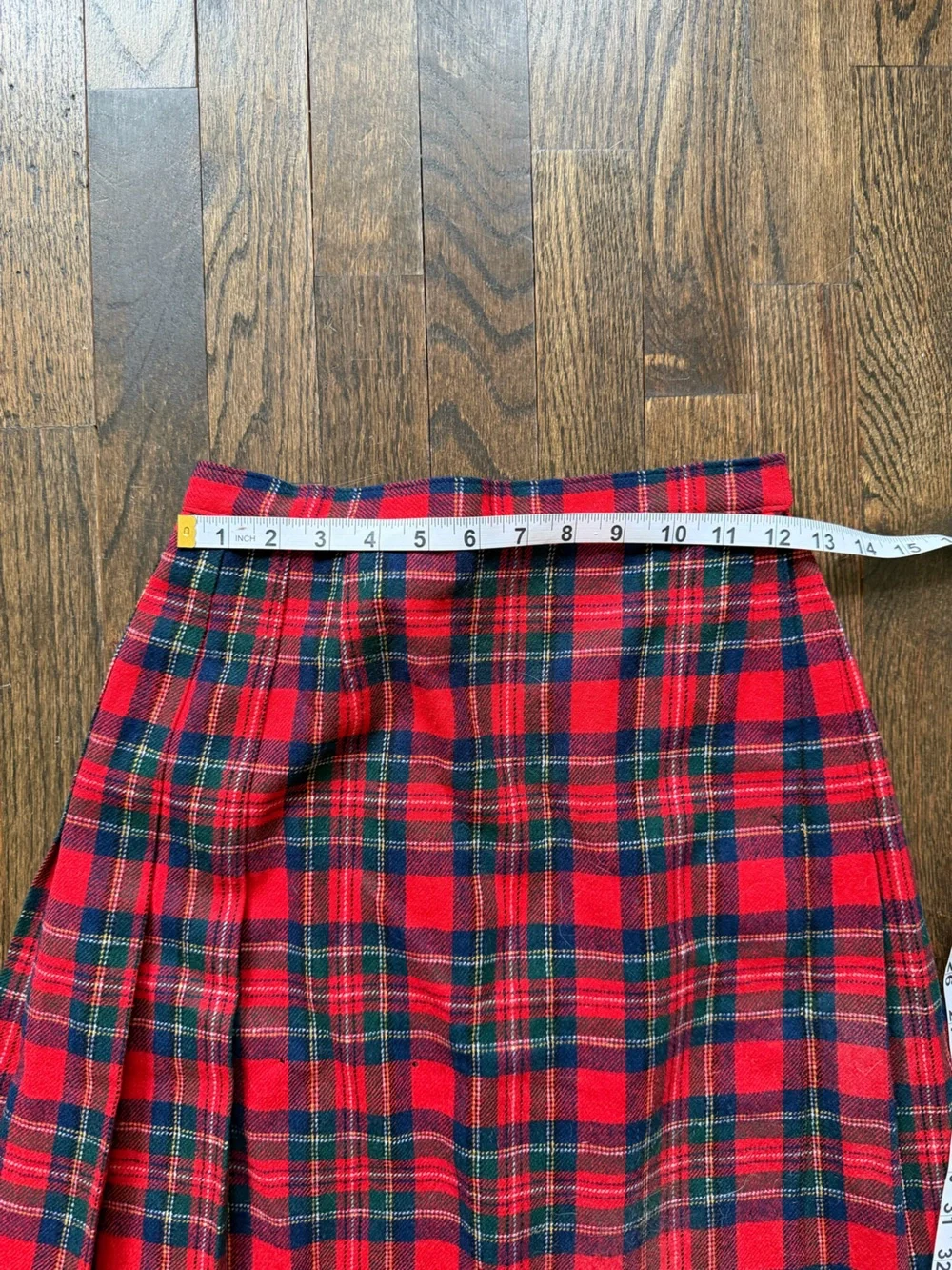 Pendleton Red and Green Tartan A-Line Skirt